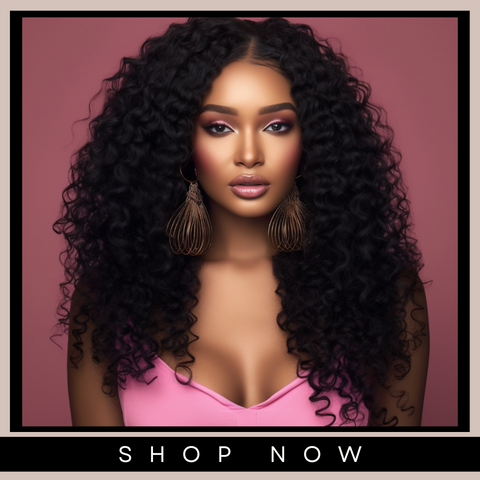 Ready To Ship: Jet Black SEA Burmese Curly 22" HD Lace Wig